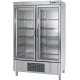 Infrico AN1002BTCR:  Stainless Steel Glass Door Freezer with LED Lighting - 1110Ltr
